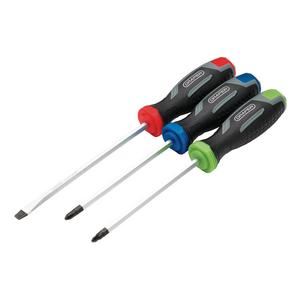 Draper SET 1 - 3PC SET - POUND THRU S Pound Thru Soft Grip Screwdriver Set (3 Piece)