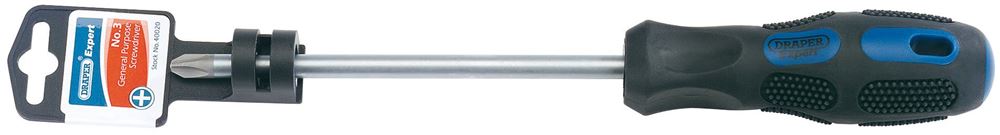 Draper NO.3X150MM CROSS S/DRIVER PKD 40020 General Purpose Cross Slot Screwdrivers (display packed)