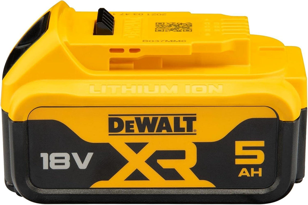 DeWalt DCB184 18V XR 5.0Ah Lithium-Ion Slide Battery Pack | 3-LED Charge Indicator, Compatible with DeWalt 18V XR Tools, 1 Battery