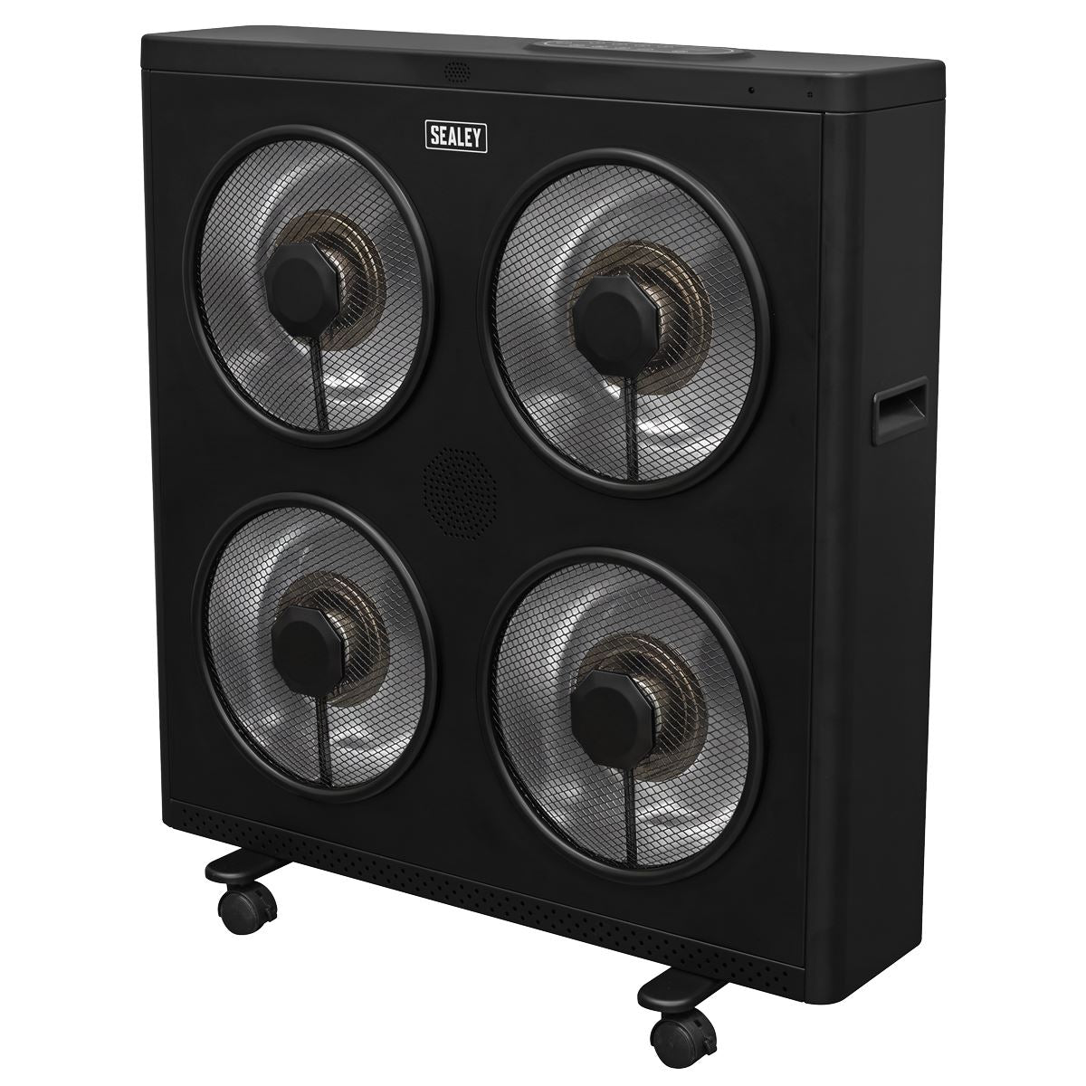 Sealey IR4 Infrared Radiant Cabinet Heater 2.8kW | 2800W, 230V 50Hz, Thermostat, Timer, Remote Control, Wheels, Overheat Protection