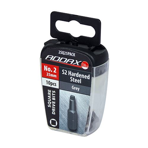 TIMCO Square Driver Bit - S2 Grey No.2 x 25 Grey Pack 10