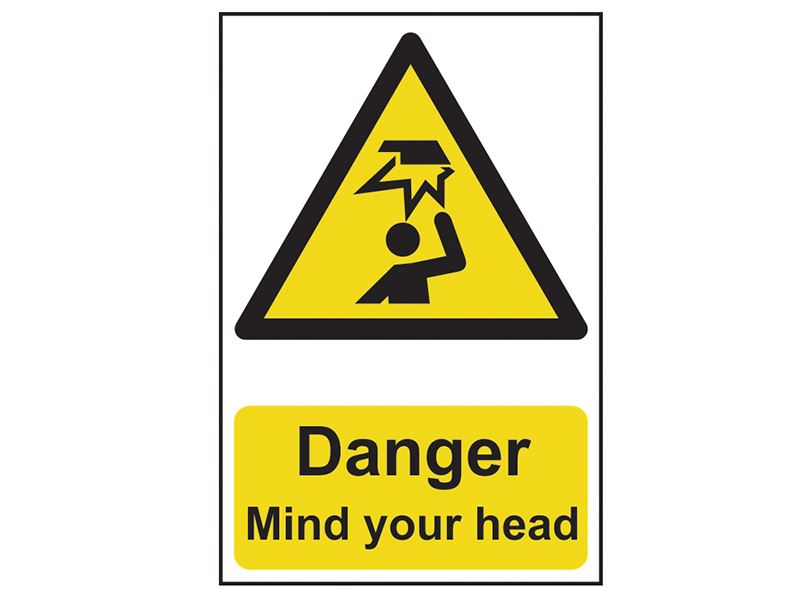Scan SCA1150 Danger Mind Your Head - PVC 200 x 300mm |