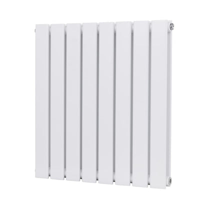 Baridi DH349 Horizontal Radiator Contemporary Double Flat Panel Design 600 x 560mm - White | Steel | Horizontal flat panel design delivers a BTU