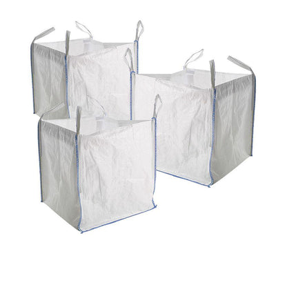 Yuzet Builders Bulk Bag 1000kg FIBC Rubble Sack 85 x 85 x 85cm Woven Polypropylene for Sand, Aggregate, Garden Waste & Construction Materials