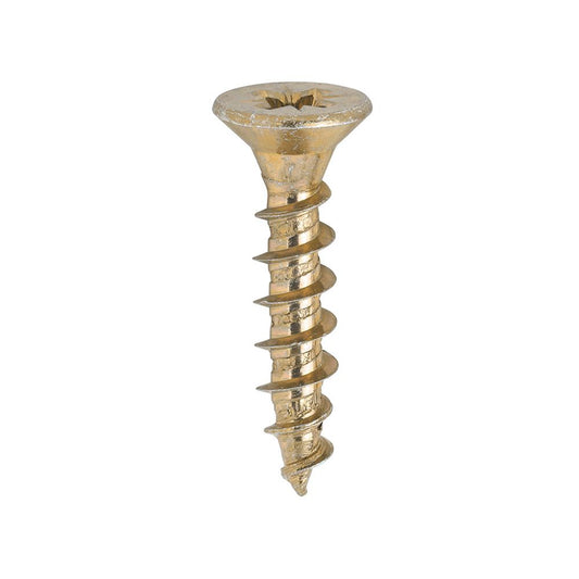 TIMCO Solo Woodscrew PZ2 CSK ZYP 5.0 x 25 Gold Pack 200