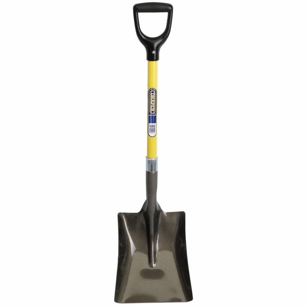 Draper SHOVEL SQ.MOUTH F/G HANDLE 57567 Square Mouth Builders Shovel with Fibreglass Shaft