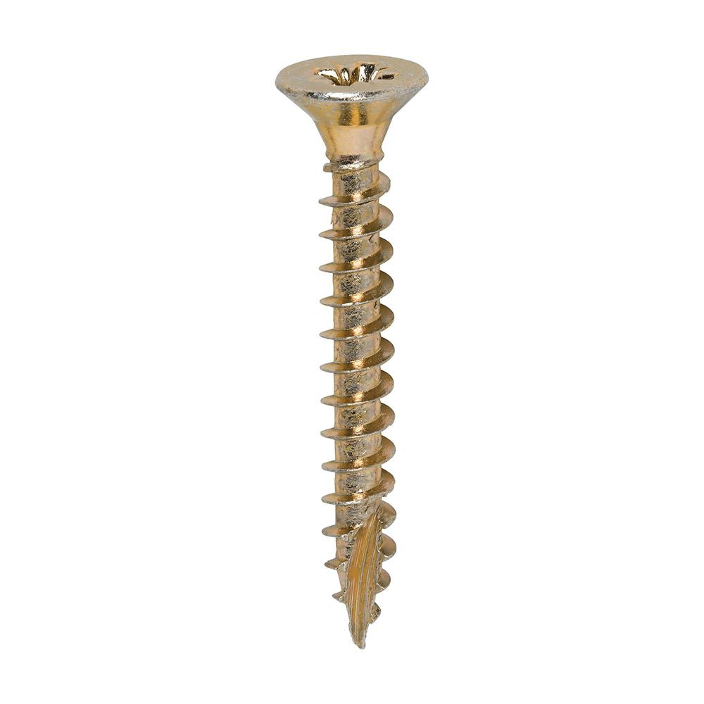TIMCO Classic Screw PZ2 CSK ZYP 5.0 x 40 Gold Pack 200