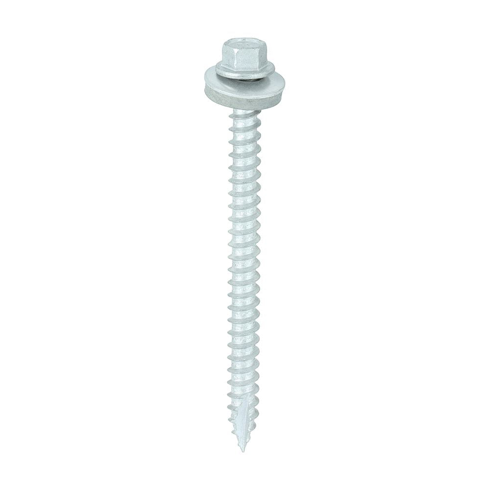 TIMCO Hex Screw W16 Slash EXT 6.3 x 80 Silver Pack 100