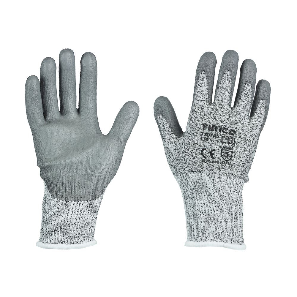 TIMCO High Cut C Glove PU HPPE Fibre Large Pack 1