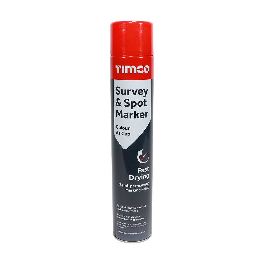 TIMCO Survey & Spot Marker Red Red 750ml Pack 1.0