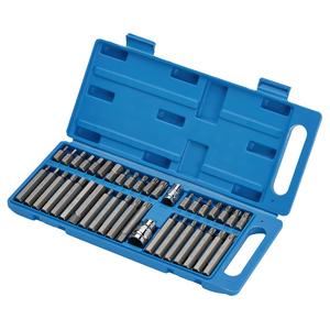 Draper TX-STAR/HEX/XZN BIT SET 40PC 33323 Draper TX-STARÂ® Hex. & Spline Mechanic's Bit Set, 3/8, 1/2" Sq. Dr. (40 Piece)