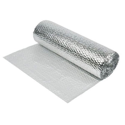 Yuzet Silver Multi-purpose Double Aluminium Bubble Insulation Foil Loft Wall Caravan Attic Garage Roof 0.6m & 1.2m Wide