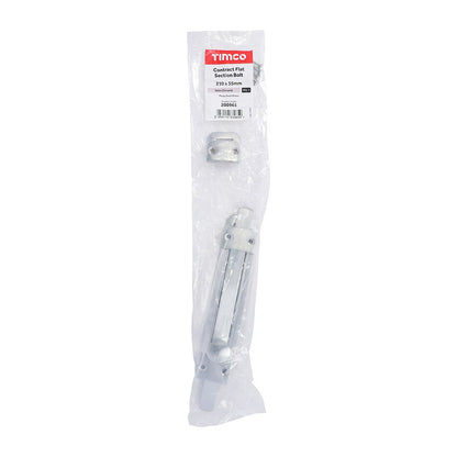TIMCO Flat Section Bolt Sat. Chrome 210 x 35mm Pack 1