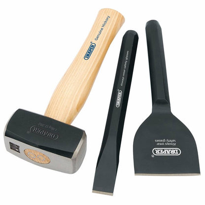 Draper CLUB/BOLST/CHISEL SET 26120 Builders Kit With Hickory Handle (3 Piece)