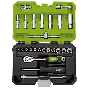 Draper 1/4 SQ.DR 25PC SOCKET SET 04463 Metric Socket Set , 1/4 Sq. Dr. (25 Piece)