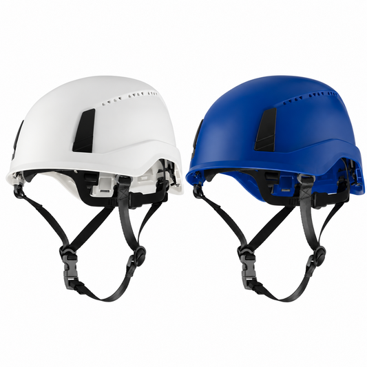 Beeswift Genesis Type 1 Vented Safety Helmet | Blue or White ABS Hard Hat, Single-Button Slider Adjustment, 57 to 64 cm, EN 397:2025