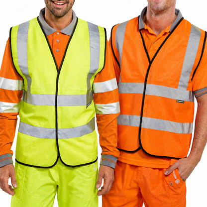 Beeswift Essential Bulk Buy Hi Vis Vest Pack of 100 High Visibility Reflective Safety Waistcoats for Construction Events Warehouse and Site Safety