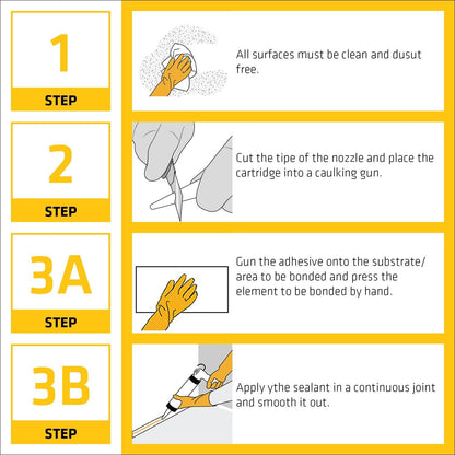 Sika Sikaflex EBT+ Multi-Purpose Adhesive, Sealant and Gap Filler – All Colours and Pack Sizes for Building, Repairs and Maintenance