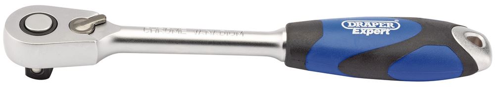 Draper 1/2 MICRO HEAD S/G RATCHET 26516 60 Tooth Micro Head Reversible Soft Grip Ratchet