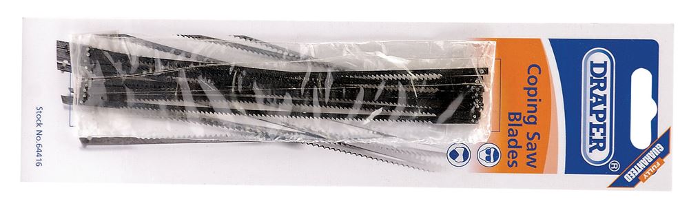 DRAPER 64416 - Coping Saw Blades for 64408 and 18052 Coping Saws, 15tpi (Pack of 10)