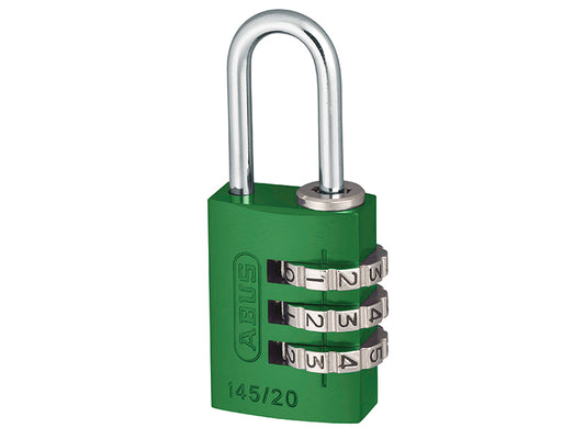 ABUS 46571 145/20 20mm Aluminium Combination Padlock Green 46571