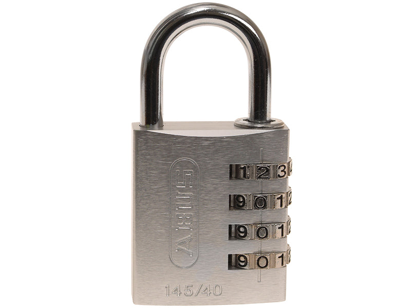 ABUS 49543 145/40 40mm Aluminium Combination Padlock Silver 49543