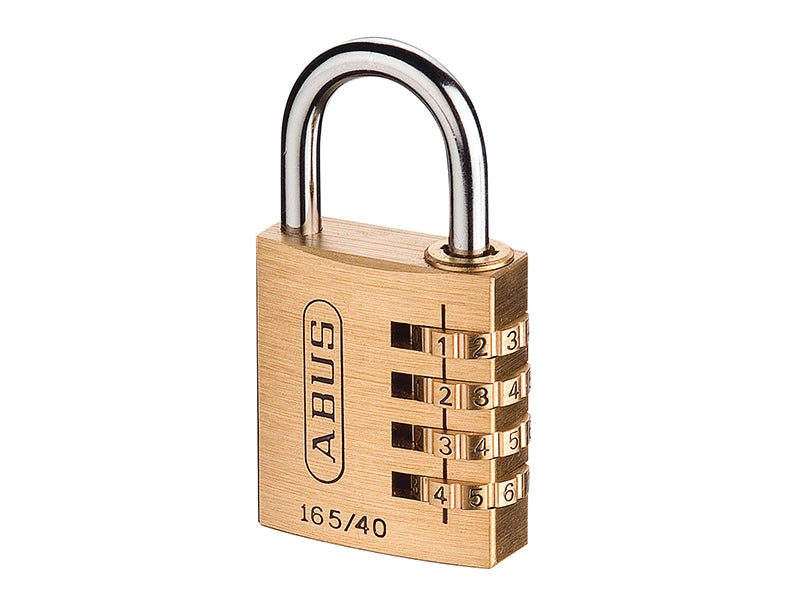 ABUS 32163 165/40 40mm Solid Brass Body Combination Padlock (4-Digit) Carded