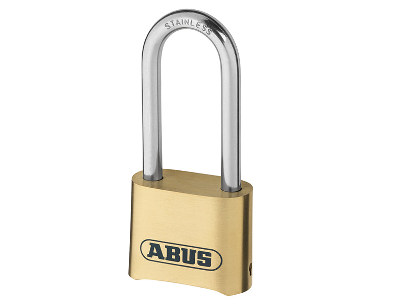 ABUS 32075 180IB/50HB63 50mm Brass Body Combination Padlock Long Shackle (4-Digit) Carded