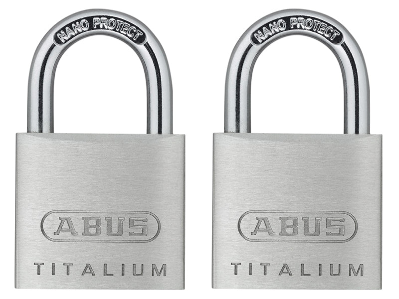 ABUS 56375 64TI/30mm TITALIUM� Padlock Carded Twin Pack