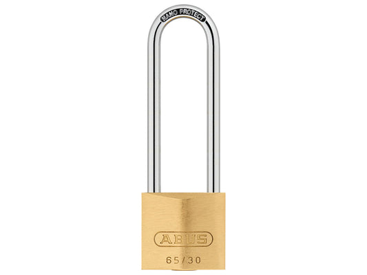 ABUS 35120 65/30mm Brass Padlock 60mm Long Shackle Carded