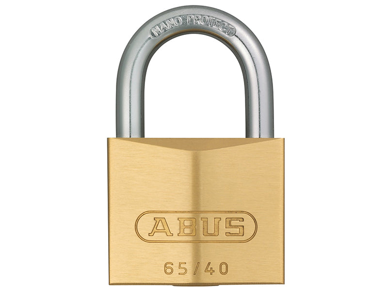 ABUS 09852 65/40mm Brass Padlock Carded