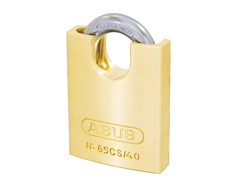 ABUS 35829 65CS/40mm Brass Padlock Closed Shackle Carded