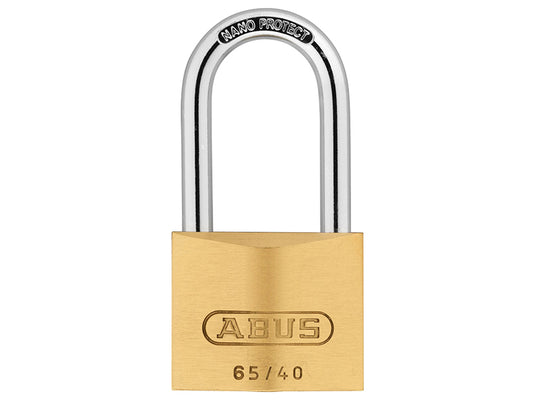 ABUS 12012 65/40mm Brass Padlock 40mm Long Shackle Keyed Alike 6404