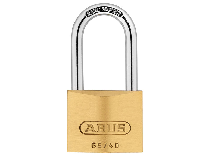 ABUS 04775 65/40mm Brass Padlock 40mm Long Shackle