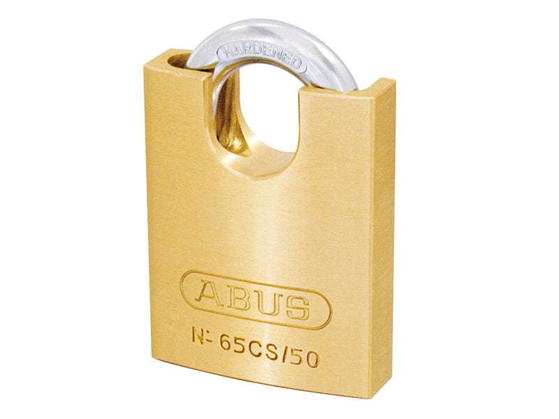 ABUS 35830 65CS/50mm Brass Padlock Closed Shackle Carded