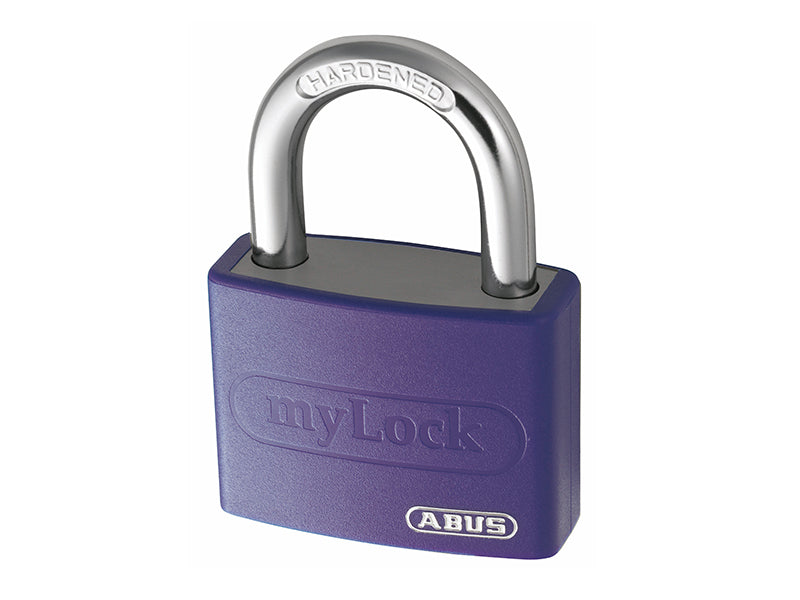 ABUS 49937 T65AL/40mm My Lock Aluminium Padlock Violet Keyed Alike 6401