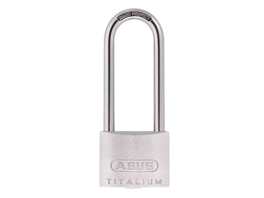 ABUS 56572 80TI/40mm TITALIUM� Padlock 63mm Long Shackle Carded