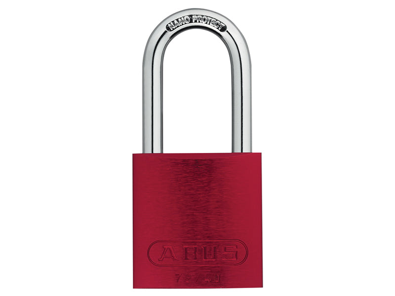 ABUS 45239 72/40mm Aluminium Padlock 40mm Long Shackle Red Keyed Alike TT0216262