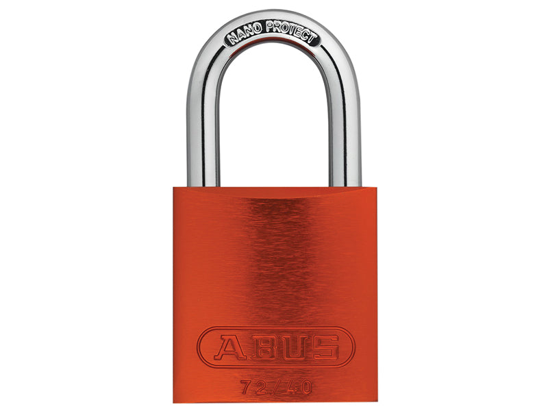 ABUS 45244 72/40mm Aluminium Padlock Orange Keyed Alike TT02767