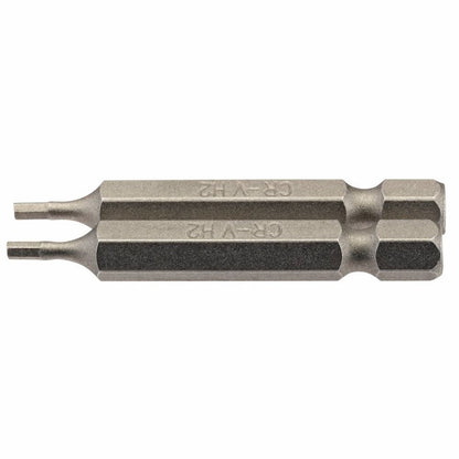 Draper 2PC 50MM 2.0MM HEX S/D BIT 64244 1/4" hex. Hexagonal E Shank Insert Bits