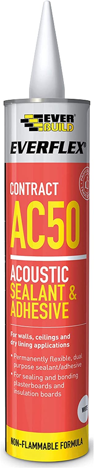 Everbuild EVERFLEX AC50 Flexible Acoustic Sealant and Bonding Adhesive