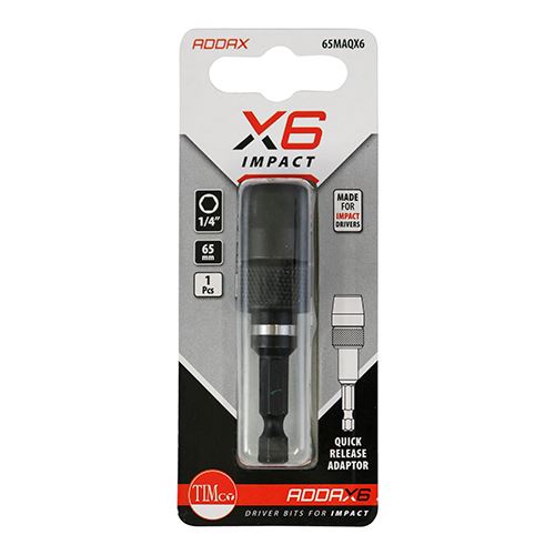 TIMCO X6 Impact QuickRelease Adaptor 65mm Pack 1