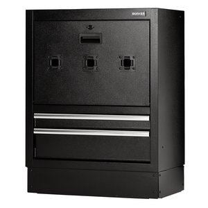23754 Bunker BUNKER Modular Floor Reel Cabinet, 2 Drawer, 680mm MS400-2RBU Modular Storage System W 680 x H 910 x D 458mm Professional Trade DIY Wor