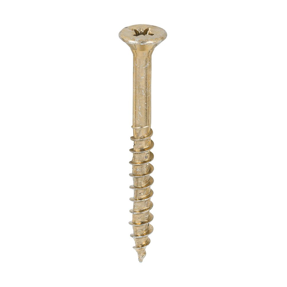 TIMCO Velocity Screw PZ2 CSK ZYP 5.0 x 50 Gold Pack 200