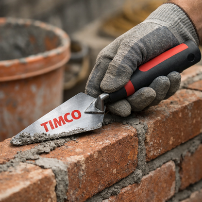 TIMCO Pointing Trowel 6in Bricklaying Mortar Jointing Trowel Soft Grip Handle