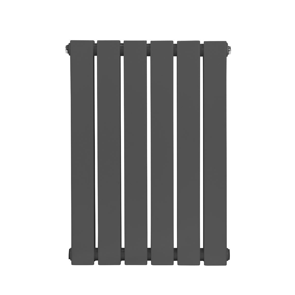 Baridi DH338 Horizontal Radiator Contemporary Double Flat Panel Design 420 x 600mm - Anthracite | Steel | Horizontal flat panel design delivers a BTU