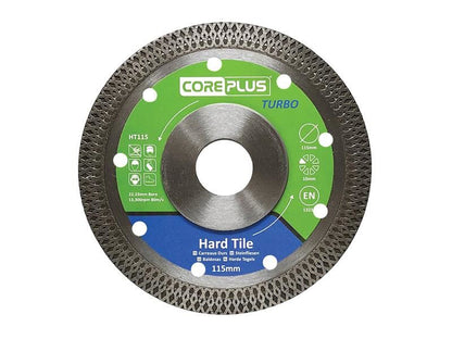 CorePlus CORDBHT115 HT115 Hard Tile Turbo Diamond Blade 115mm