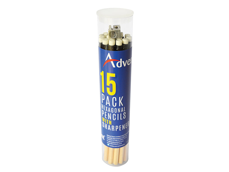 Advent APTUB15 Hexagonal HB Pencils & Sharpener (Tub 15)