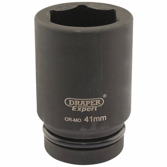 05152 Draper HI-TORQ 6 Point Deep Impact Socket, 1 Sq. Dr., 41mm 425D-MM 1 Impact Sockets Professional Trade DIY Workshop Garage Use