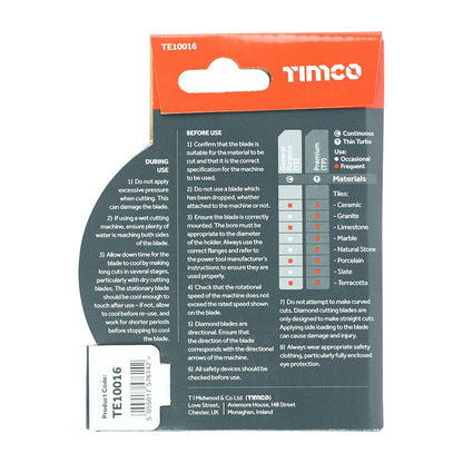 TIMCO GP Tile & Ceramic Blade 100 x 16.0 Pack 1